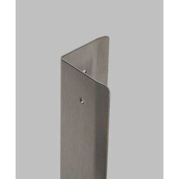 Western Fabricating 135¬∞ SS Corner Guard, 16 Ga, Drilled Holes, Rd Corners, 60